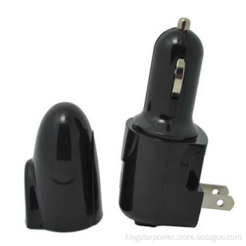 2-in-1 Universal Car and Home Travel Wall Charger for iPad Mini/iPhone 6/HTC/Blackberry/Samsung S5/S